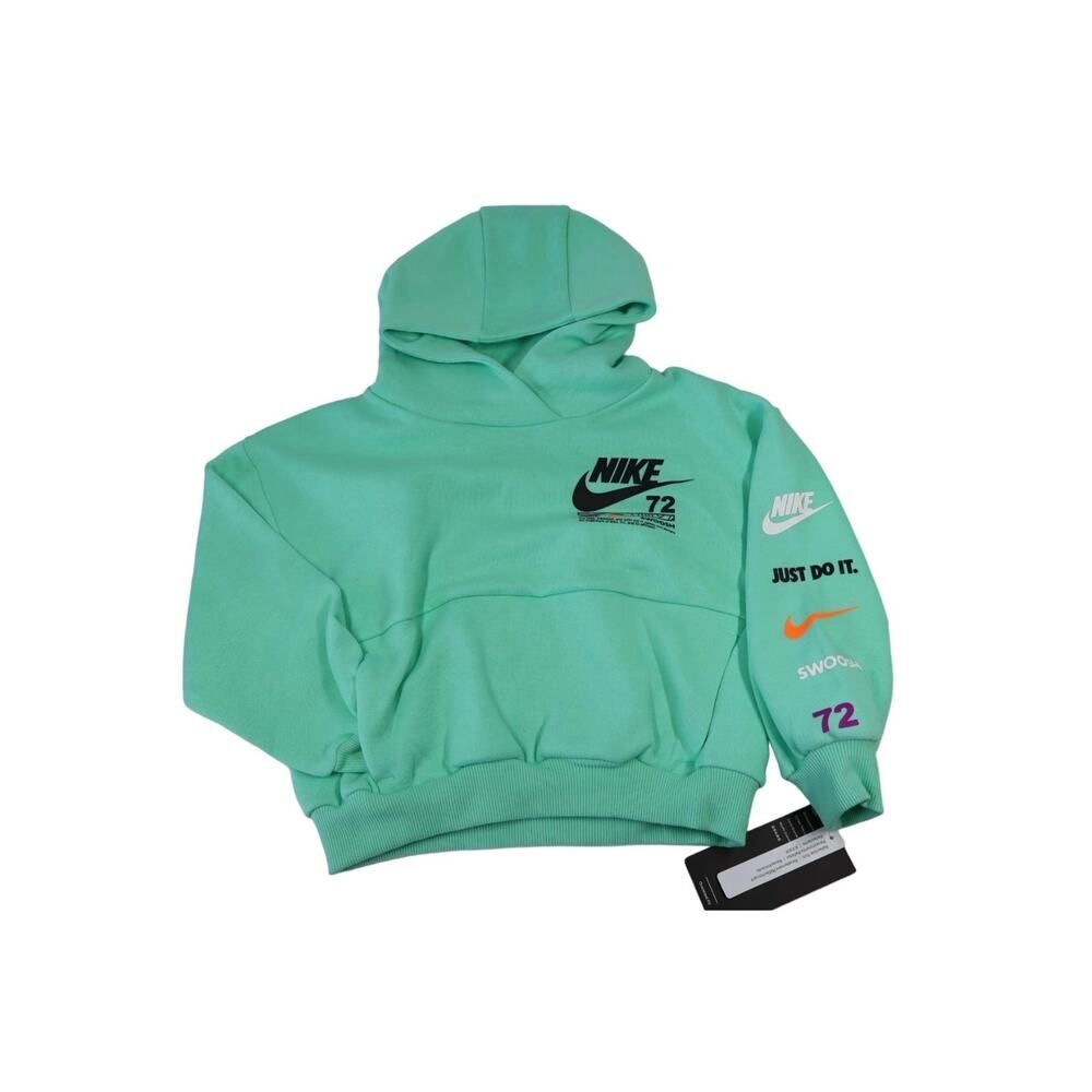 Nike Boys Green Glow Hooded Sweatshirt‎ Size 6